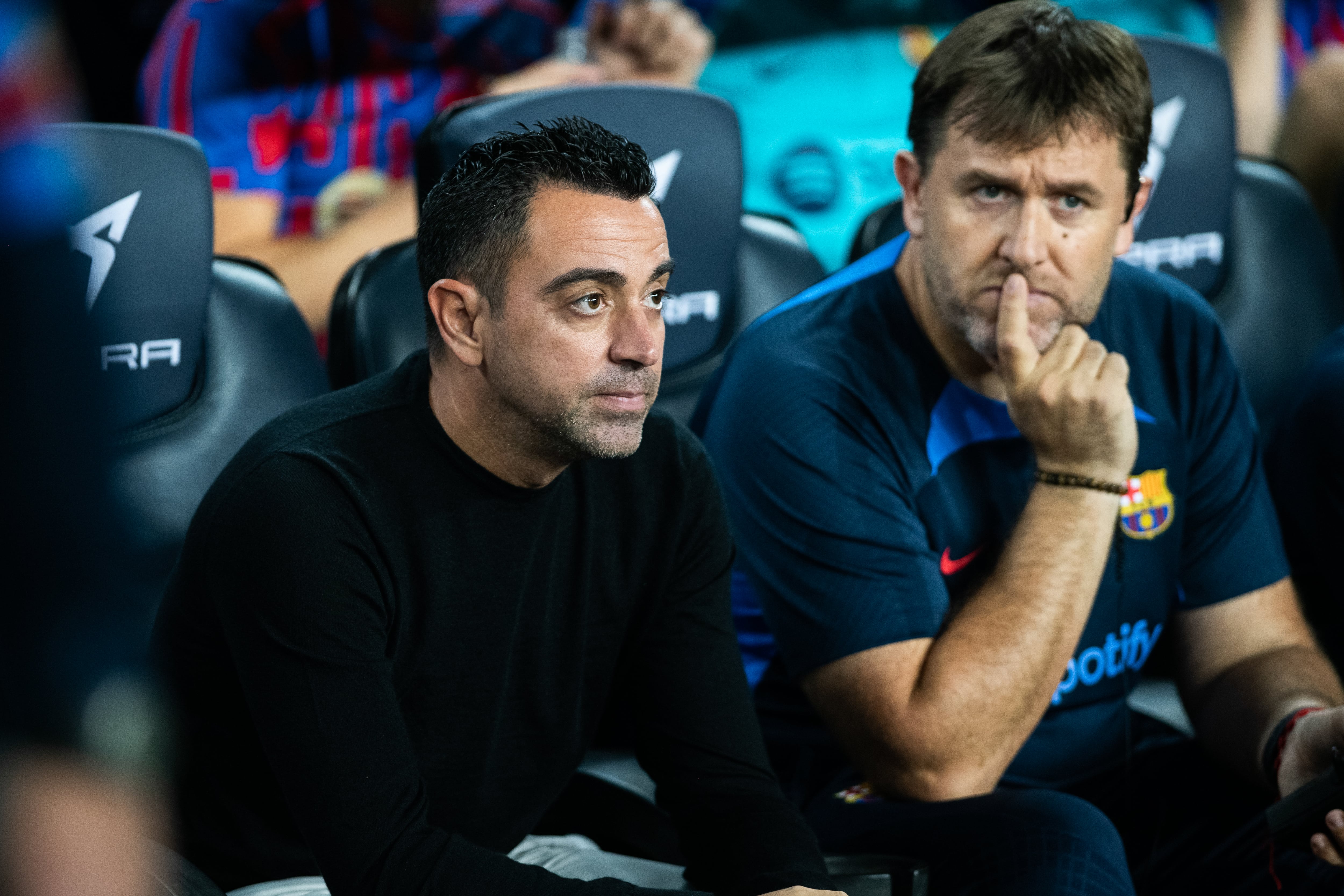 Xavi Hernández, durante el partido ante el Celta de Vigo.