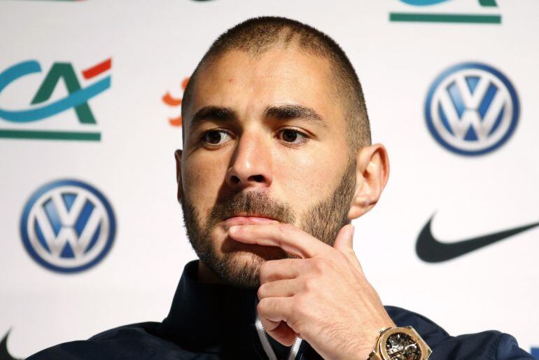 Benzema, en una rueda de prensa