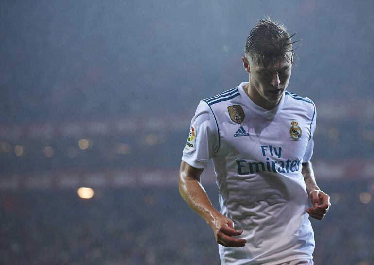 Kroos, durante el partido ante el Villarreal