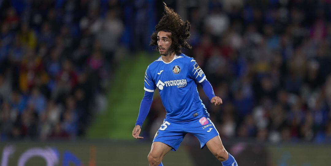 Cucurella, durante un encuentro del Getafe