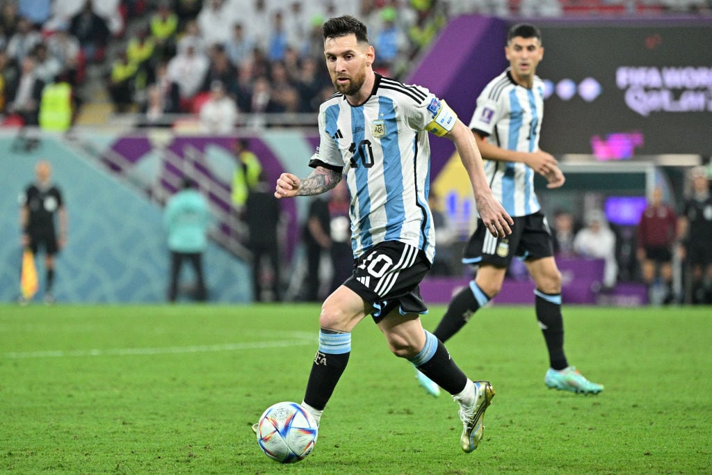 Leo Messi, durante uno de sus partidos en el Mundial de Qatar.