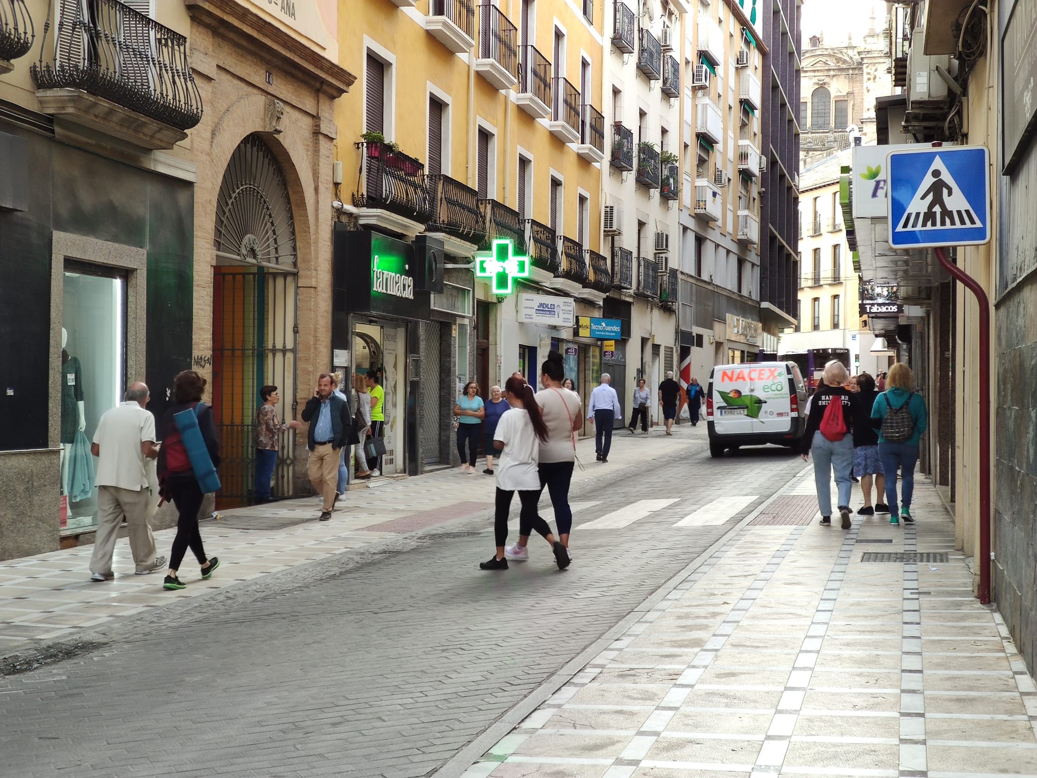 Calle Álamos de la capital jiennense, donde se ubica el Mercado de Abastos de San Francisco