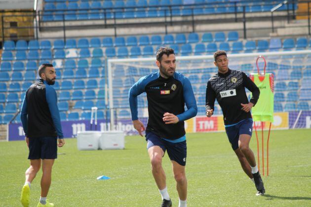 Benja Martínez en la sesión de entrenamiento del Rico Pérez