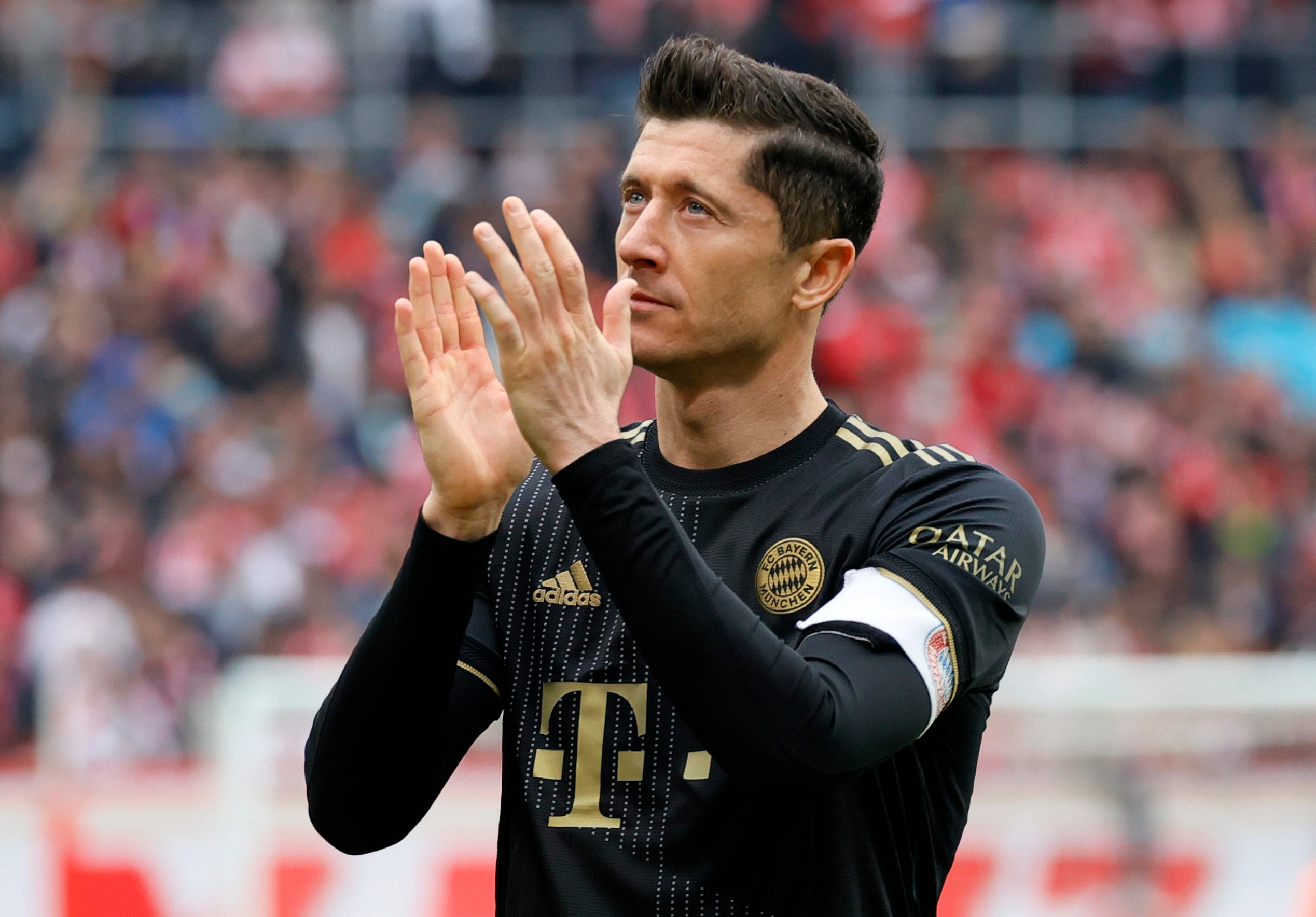 El polaco Robert Lewandowski, durante un partido con el Bayern de Múnich.