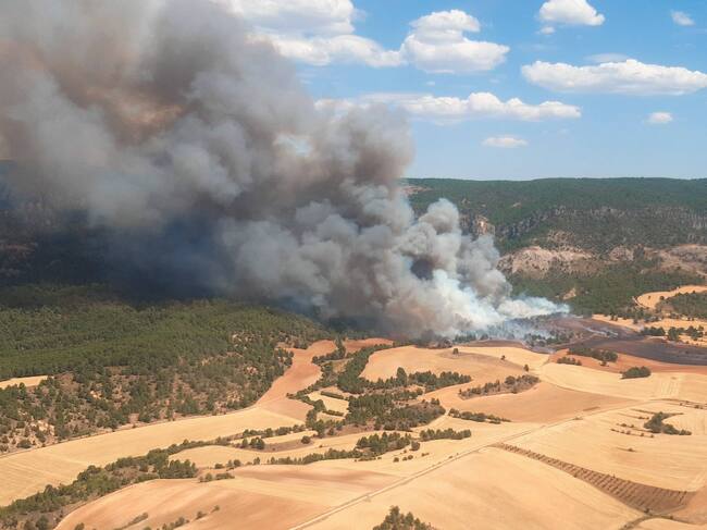 El incendio en Cañamares (Cuenca) se ha iniciado a las 14.36 h de este miércoles 11 de agosto.