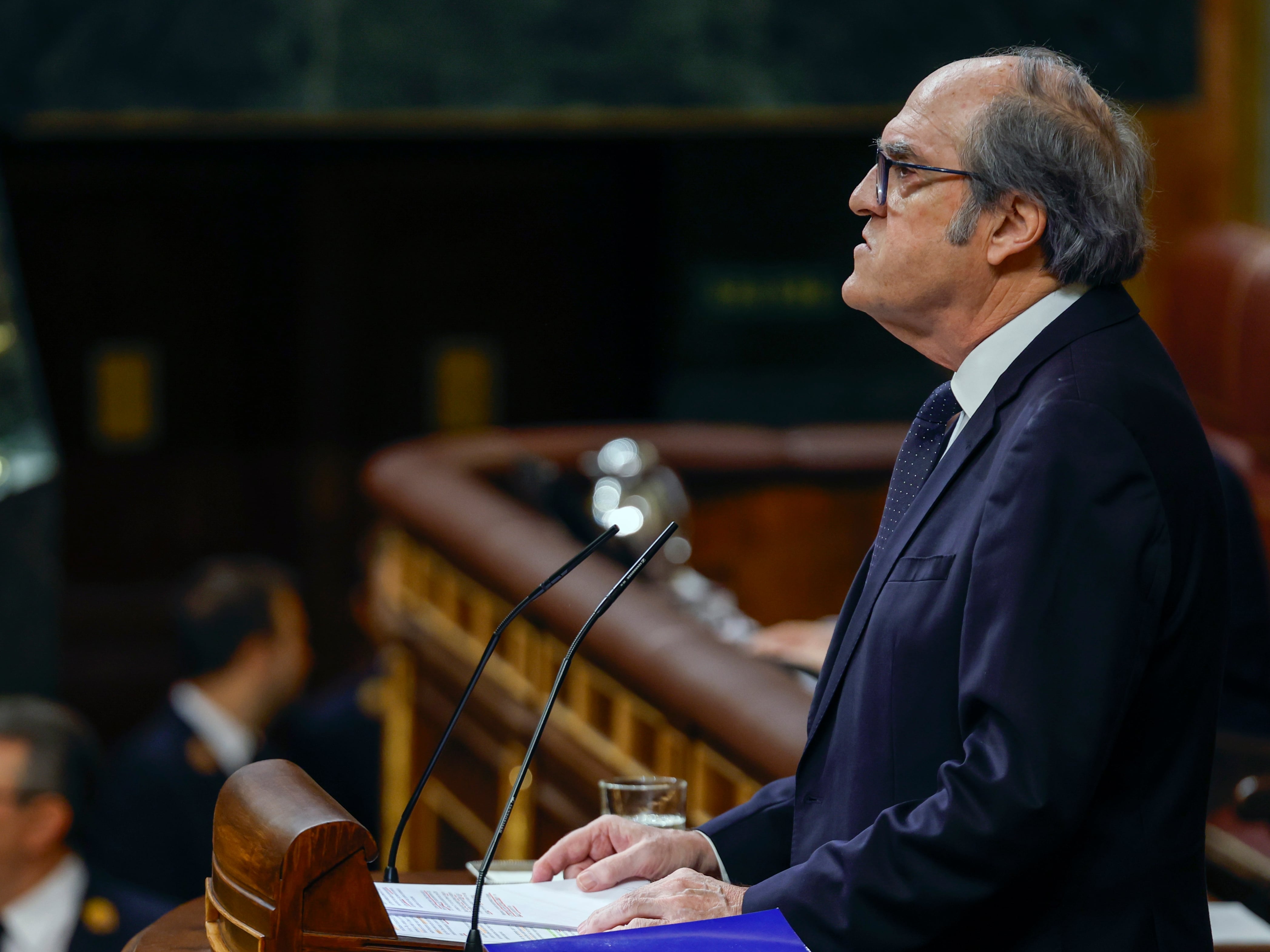 El Defensor del Pueblo, Ángel Gabilondo durante la presentación del informe sobre los abusos sexuales en el ámbito de la Iglesia católica y el papel de los poderes públicos&quot;, este jueves en el Congreso. EFE/Javier Lizón