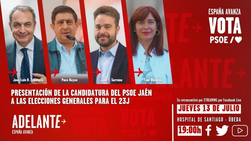 Zapatero apoya la presentación del candidato del PSOE en Úbeda