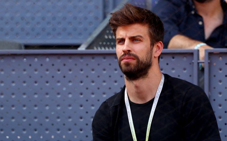 Piqué presencia uno de los partidos del Mutua Madrid Open