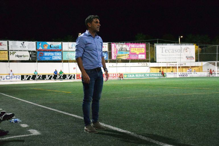 Pepe Masegosa durante el partido disputado en Utrera