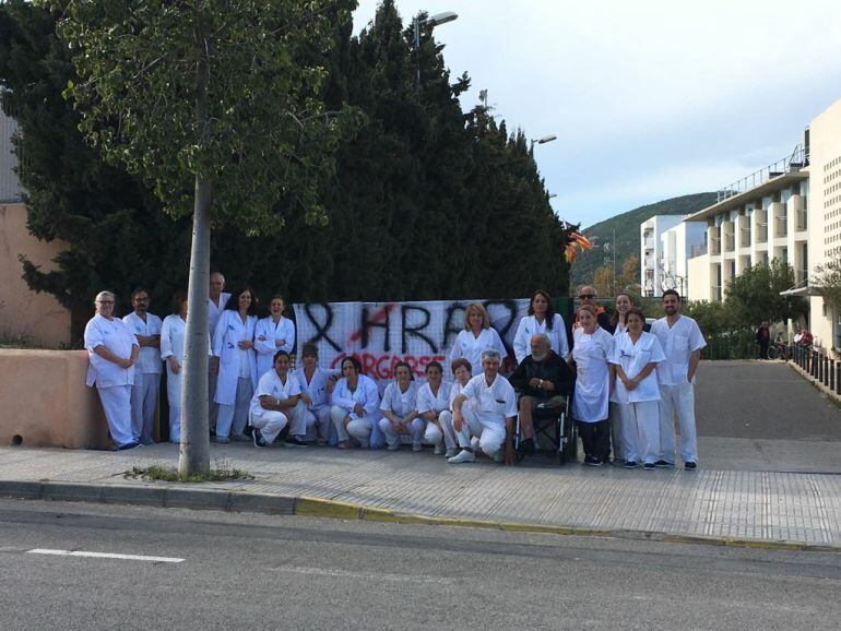 Imagen de archivo de los trabajadores del centro durante una protesta