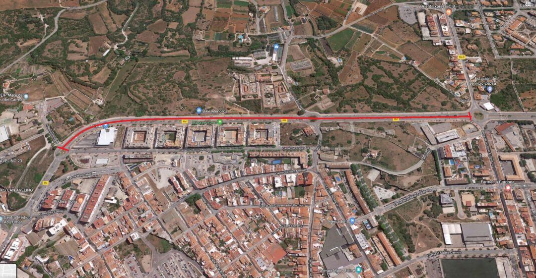 Tram que quedarà tancat temporalment durant el capvespre de dia 7