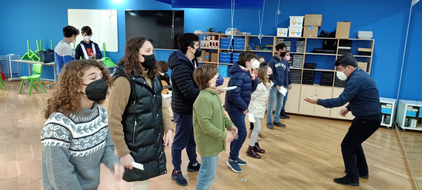 Momento del ensayo de la chirigota de Córdoba &quot;Cómo has tenido valor&quot;