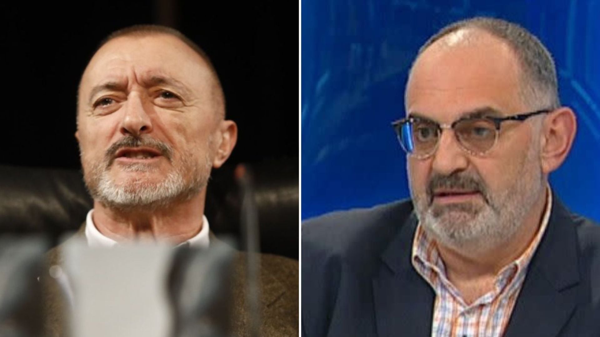 Montaje del escritor Arturo Pérez-Reverte y el profesor y periodista Antón Losada.