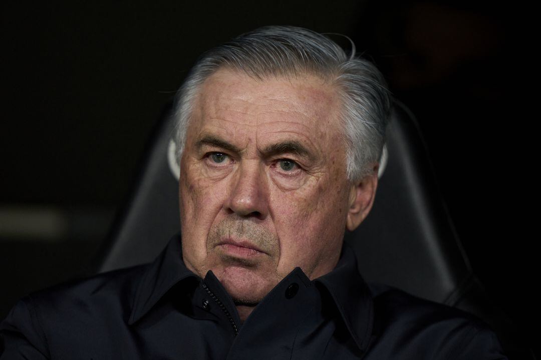 Ancelotti, durante un partido con el Real Madrid