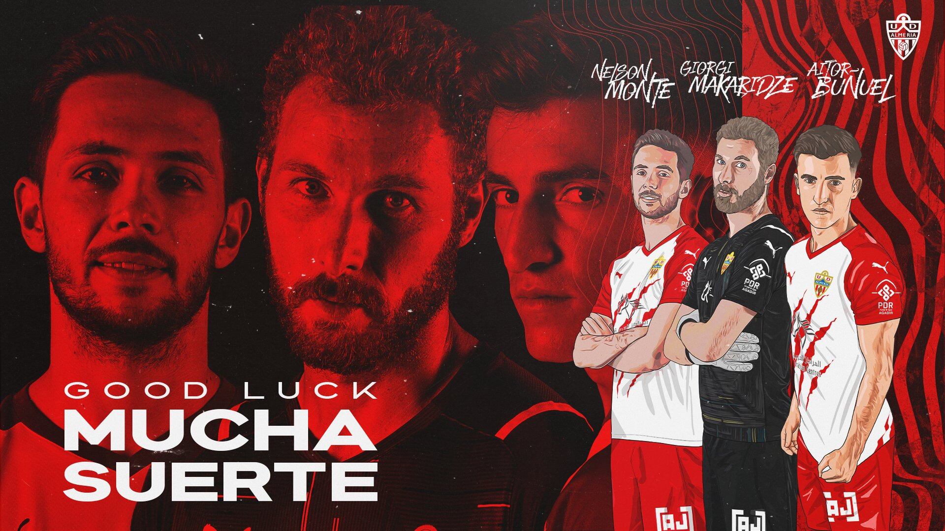 Los tres futbolistas que se despiden del Almería.