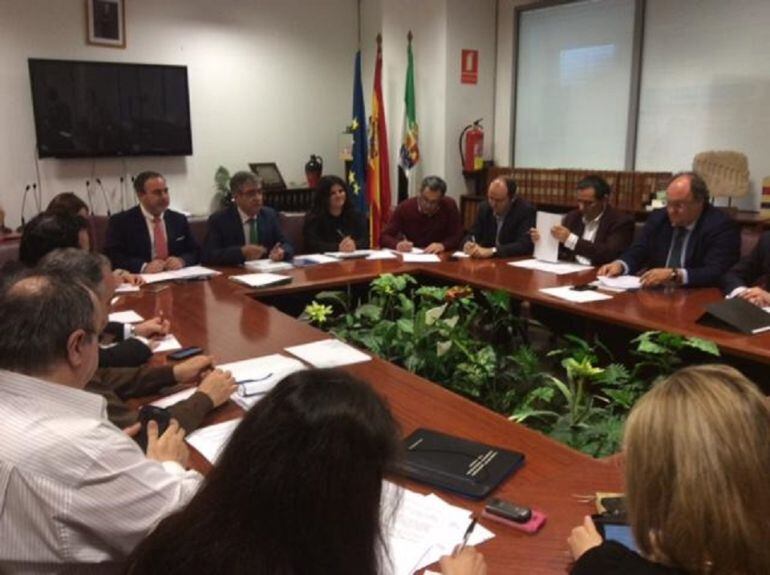 Momento de la reunión del Consejo regional de Comercio