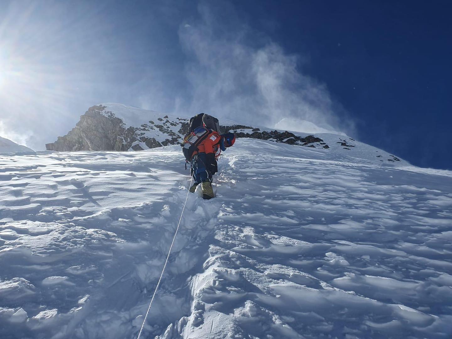 El alpinista vizcaíno en plena ascensión al Manaslu