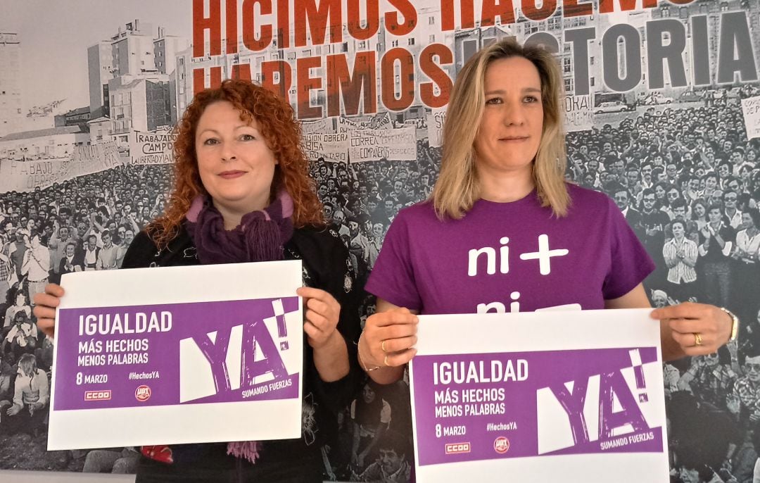 Carmen Noceda (CCOO) (Izda) y Olga Ortega (UGT)