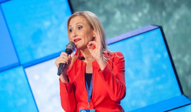 Cristina Cifuentes, durante su participación en la Convención del PP.