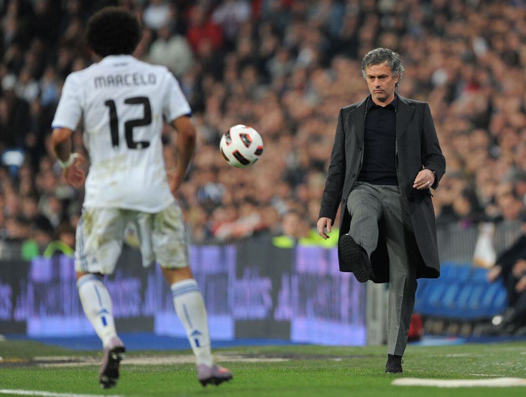 Mourinho y Marcelo, en la etapa del portugués en el Madrid