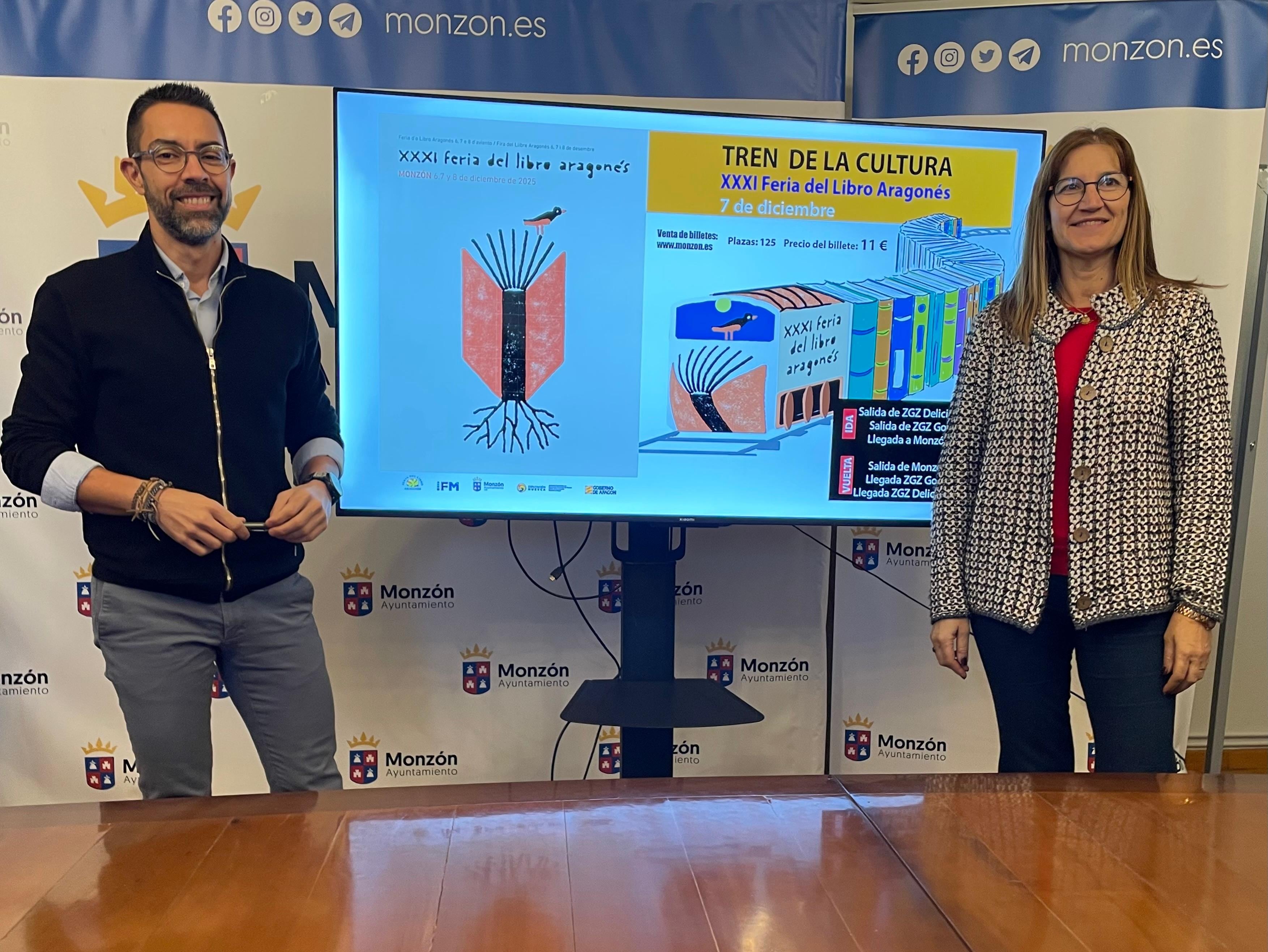 Jairo Sánchez y Olga Asensio han presentado la XXXI edición de la Feria del Libro Aragonés