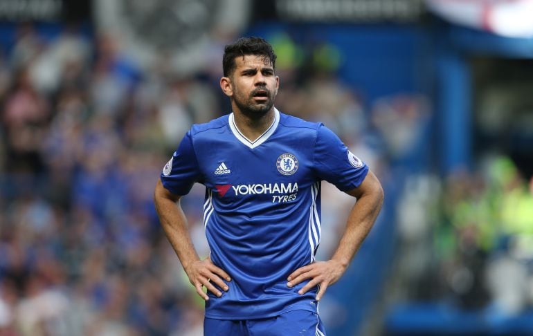 Diego Costa en un partido con el Chelsea