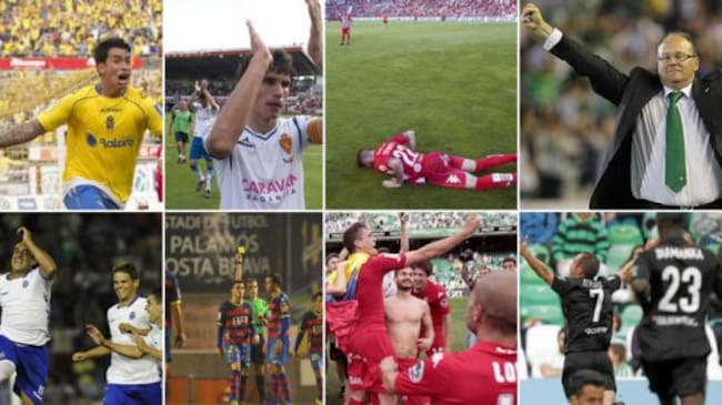 Algunos momentos y protagonistas de la temporada en la Liga Adelante.