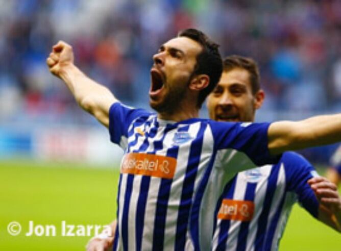 Guzmán Casaseca marcó el gol más bello de la tarde, el 1 a 0.