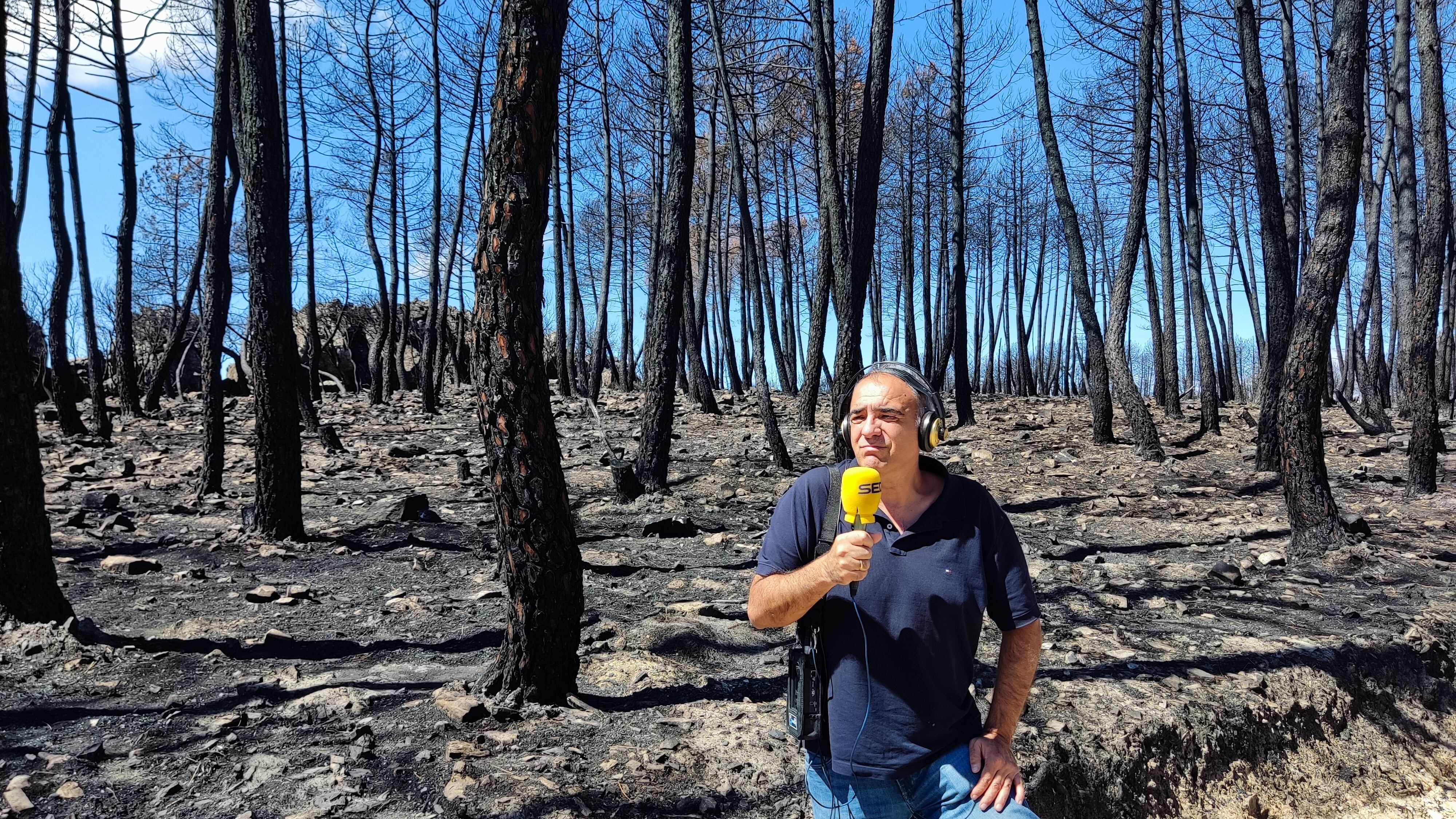 Javier Cuevas, director de Contenidos de la SER de Castilla y León durante el programa desde Tábara