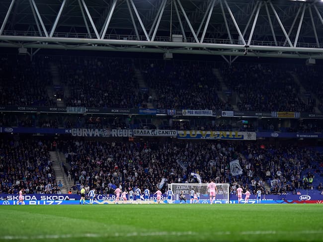 Imagen del estadio del RCD Espanyol durante un partido de liga