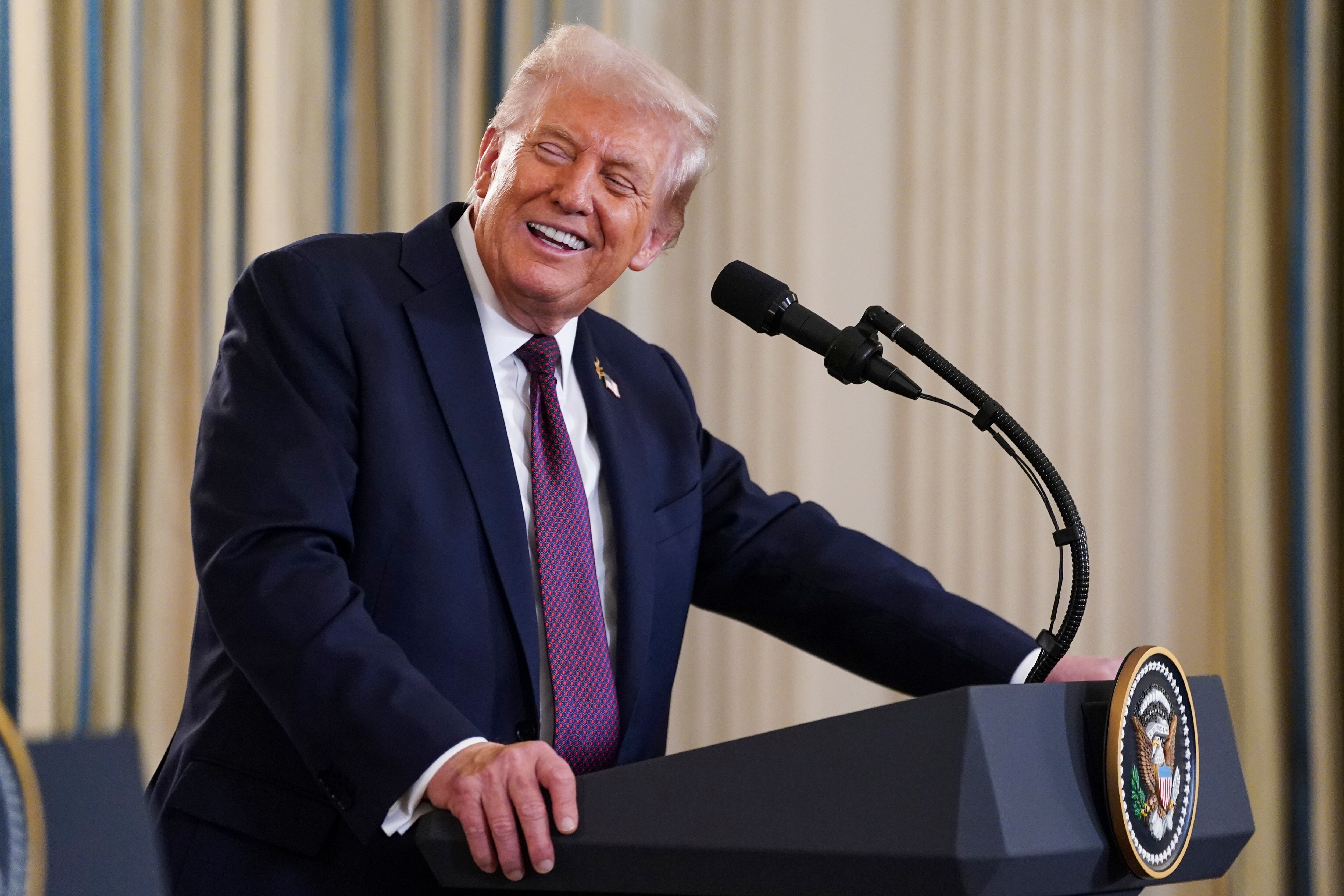 El presidente de EEUU, Donald Trump, este lunes en la Casa Blanca