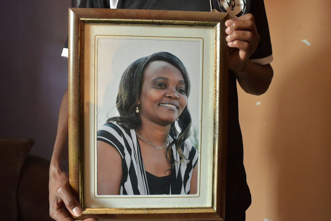 Un retrato de la activista  Caroline Mwatha