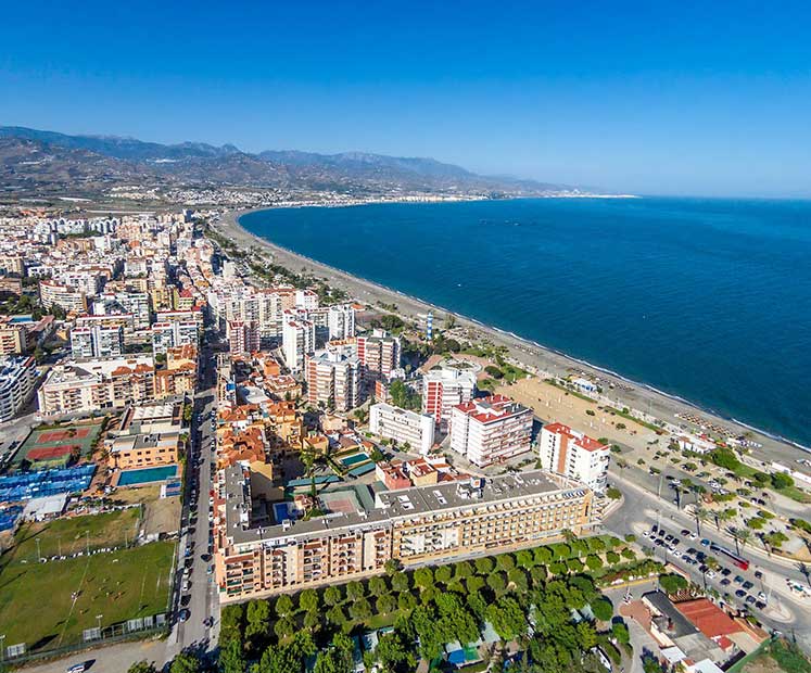 Vista aérea de Torre del Mar (Málaga)