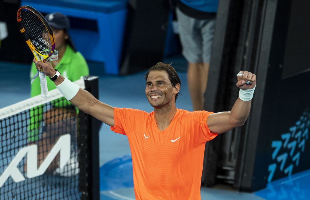 Rafa Nadal, celebrando la victoria