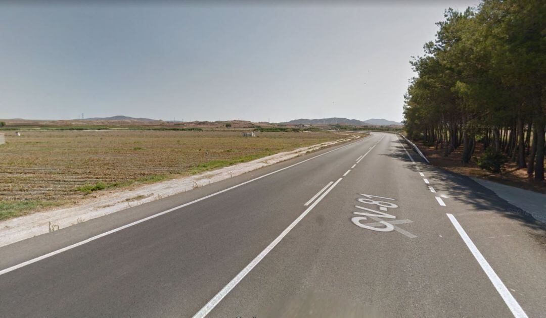 Carretera Cv-81 en la que se ha producido el siniestro