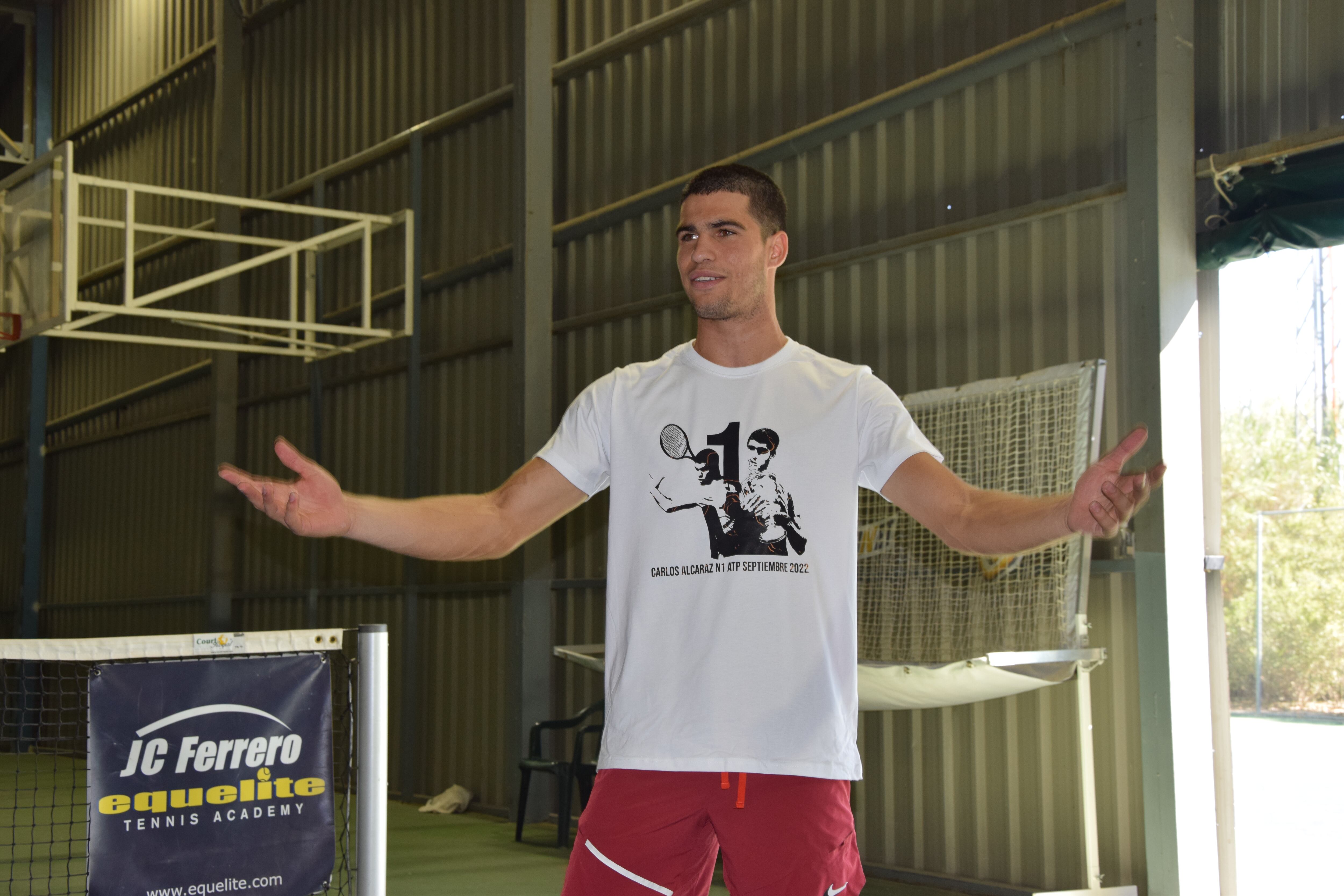 Carlos Alcaraz, en la Academia Equelite