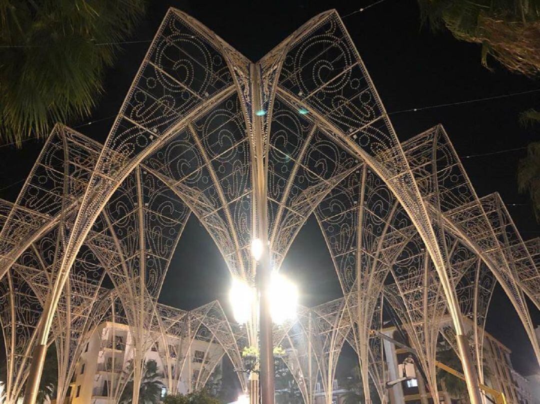 Alumbrado navideño de la Plaza Alta de Algeciras