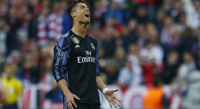 Cristiano Ronaldo, durante el encuentro ante el Bayern de Münich