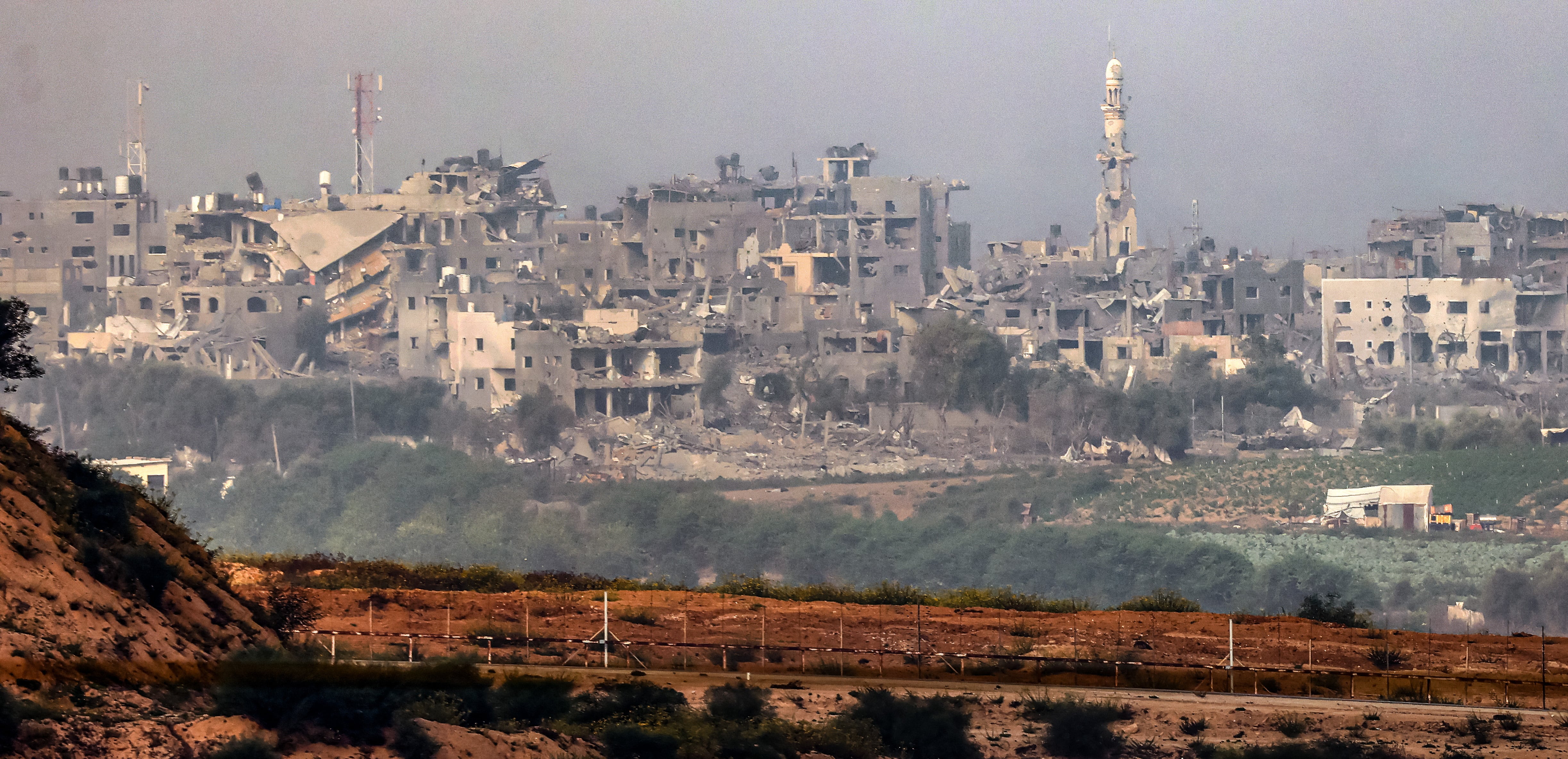 Edificios destruidos en la Franja de Gaza