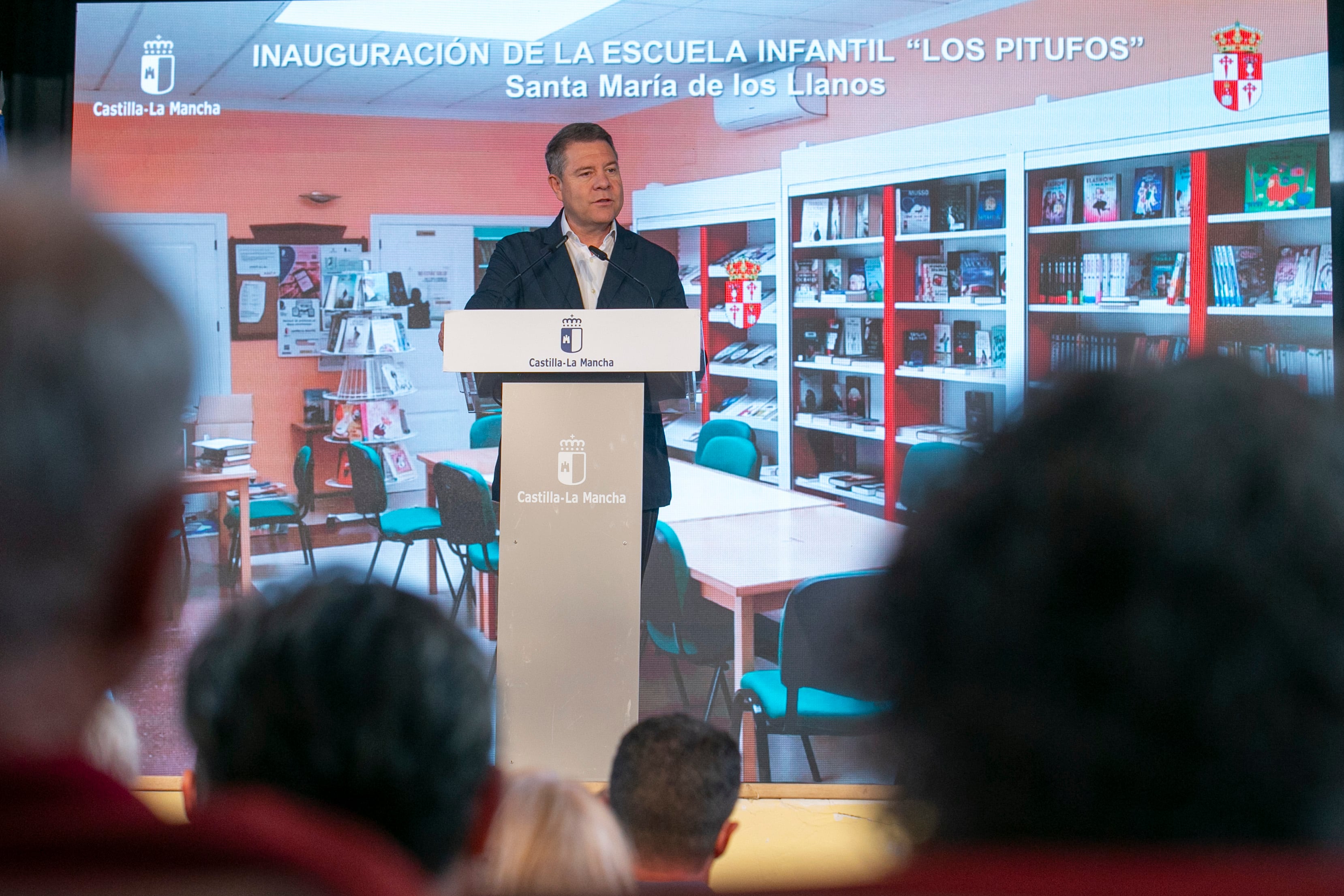 Santa María de los Llanos (Cuenca), 27 de julio de 2024.- El jefe del Ejecutivo regional, Emiliano García-Page, ha inaugurado, en Santa María de los Llanos, la escuela infantil, ubicada en el C.R.A. Airén, Sección Los Hinojosos. (Fotos: A. Pérez Herrera // JCCM)