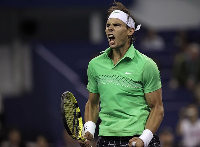 Nadal celebra su victoria en Shanghai