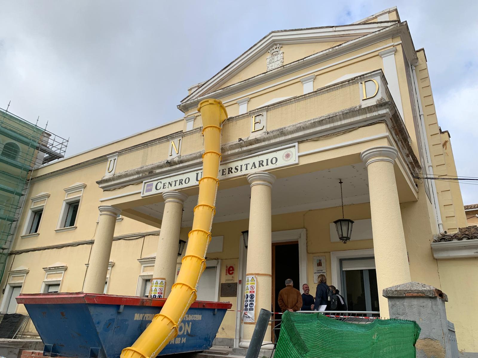 Edificio de la UNED en Cuenca durante las obras