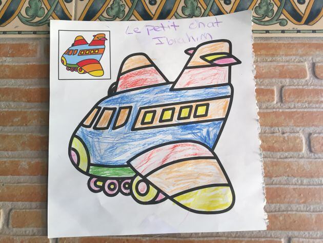 Dibujo realizado por Ibrahim, uno de los niños acogidos en este centro de Córdoba