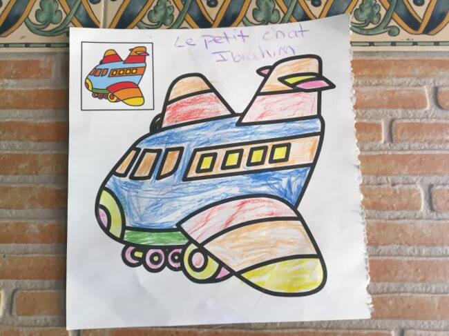 Dibujo realizado por Ibrahim, uno de los niños acogidos en este centro de Córdoba