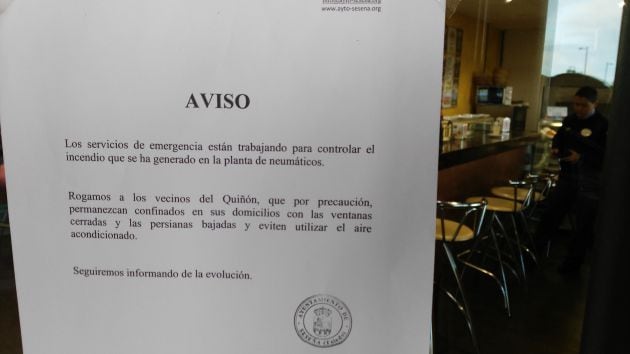 Aviso del Ayuntamiento de Seseña pidiendo a los vecinos que no saliesen de sus casas