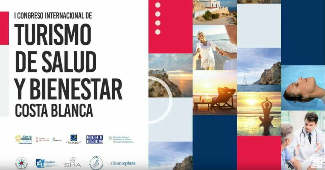 Cartel del Congreso Internacional de Turismo de Salud que hoy acoge l&#039;Alfàs del Pi.