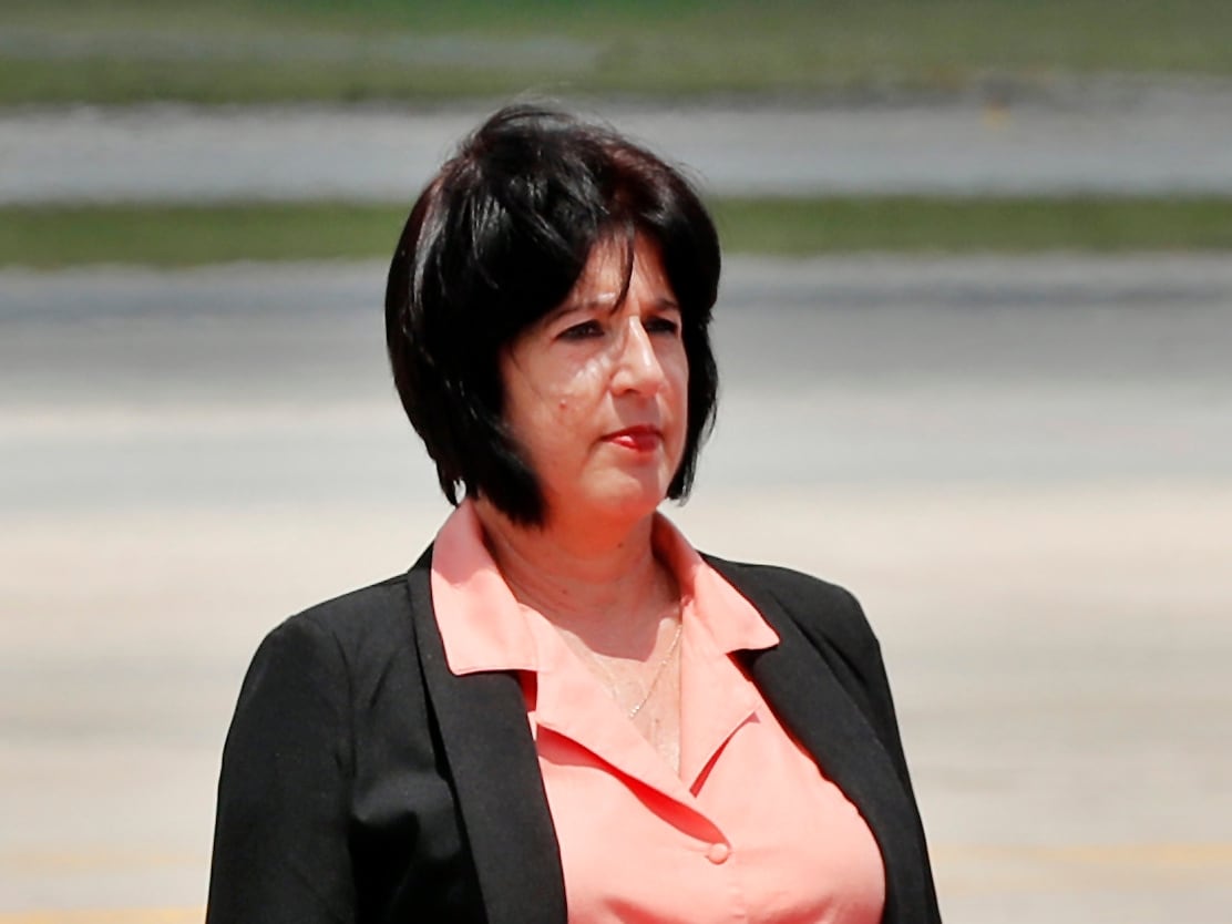 Fotografía de archivo del 14 de septiembre de 2023 de la exministra de Trabajo y Seguridad Social de Cuba, Marta Elene Feito