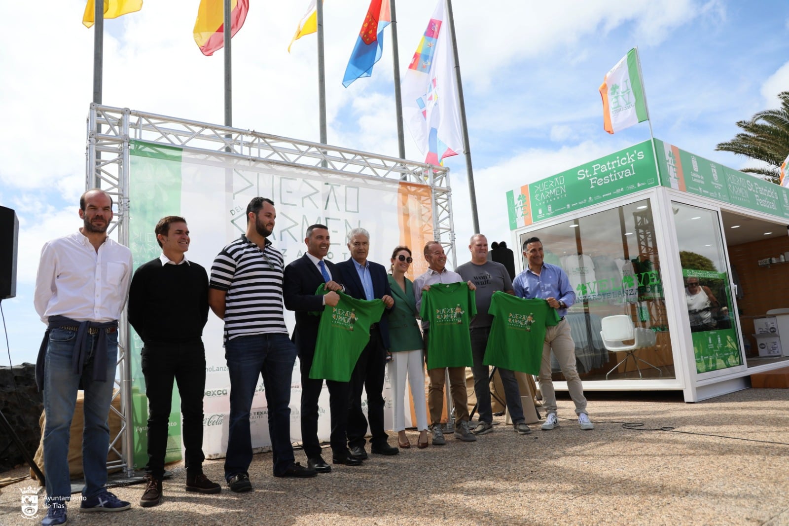 Presentación de la festividad de St. Patrick´s Day en Puerto del Carmen, Lanzarote.