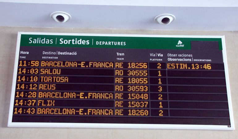 Els retards a les línies de tren de la demarcació de Tarragona tornen a estar a l'ordre del dia