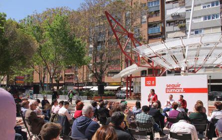 Sandra Gómez en su discurso